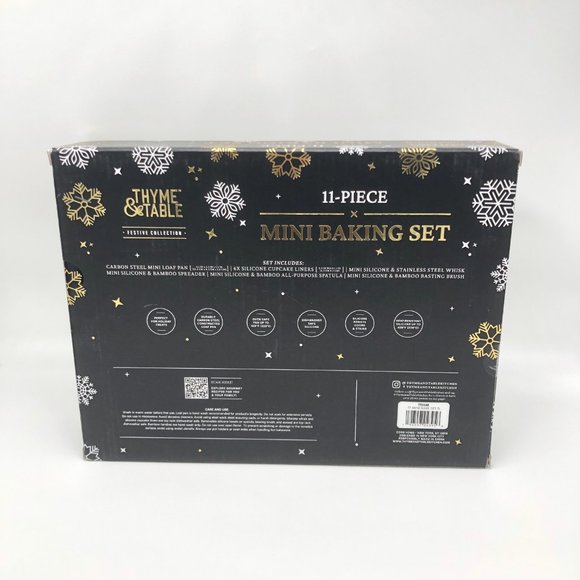 Thyme & Table Kitchen Thyme Table 1pc Mini Kitchen Utensil Baking Set Whisk Spatula Loaf Pan
